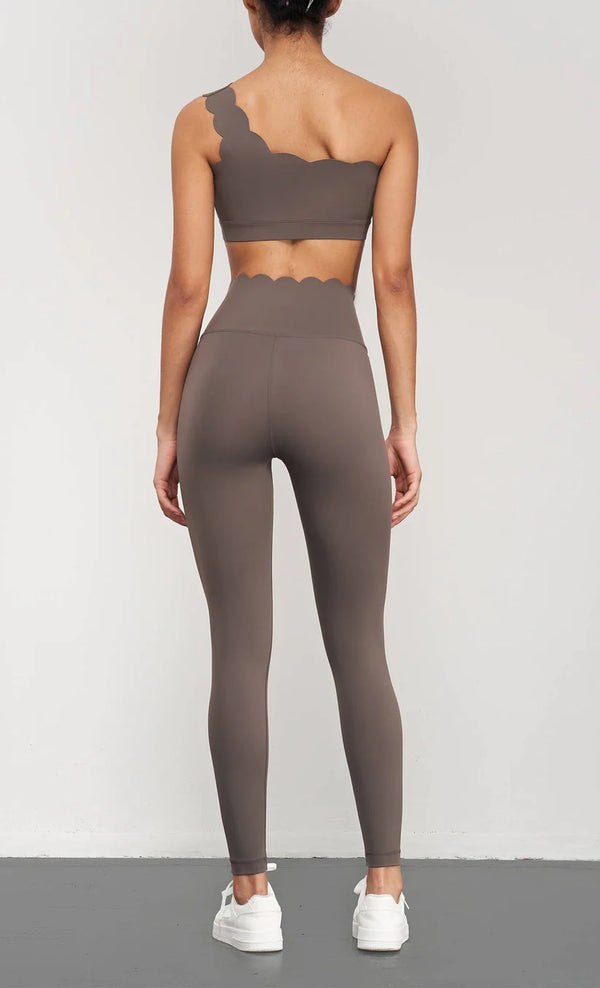 Helena Scallop High Waist Leggings-Always A Bargain
