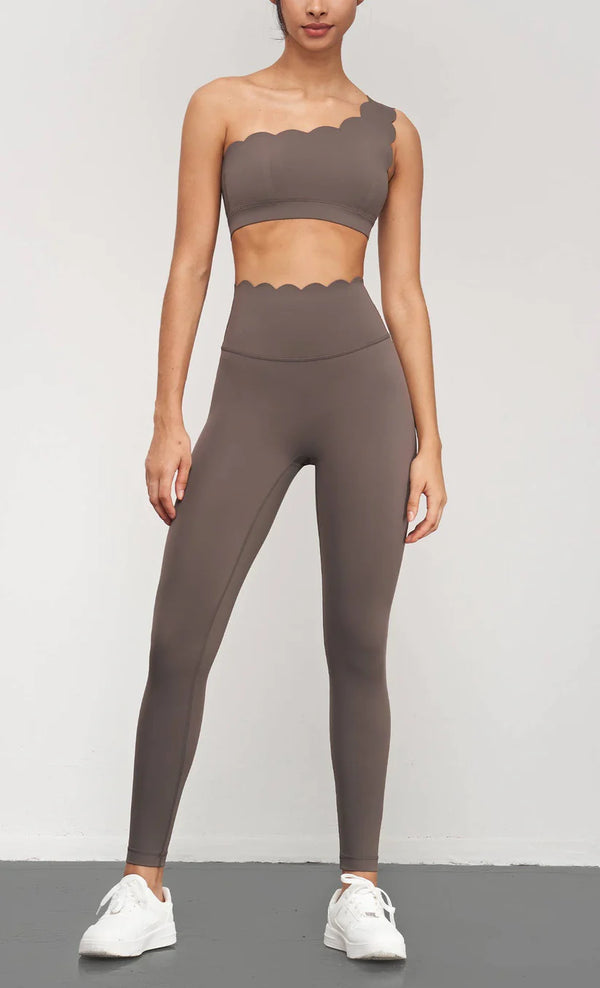 Helena Scallop High Waist Leggings-Always A Bargain