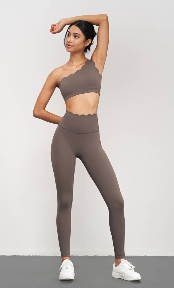 Helena Scallop One Shoulder Sports Bra-Always A Bargain