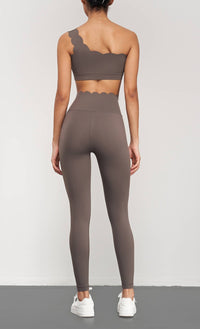 Helena Scallop One Shoulder Sports Bra-Always A Bargain