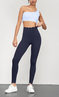 Helena Scallop One Shoulder Sports Bra-Always A Bargain