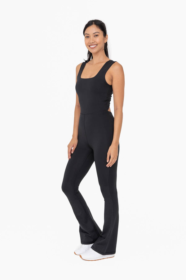 Venice Twisted Back Flared Jumpsuit-Always A Bargain