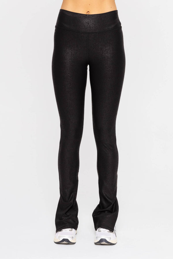 Faux Leather Foil Straight Leg Leggings-Always A Bargain